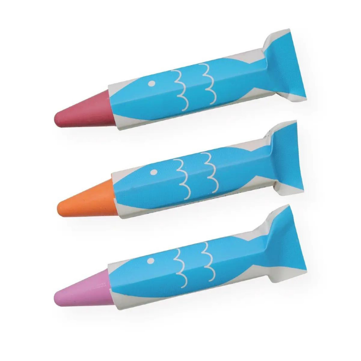 Bath Crayons 3 Colors - Coral (Pink, Orange, Red)
