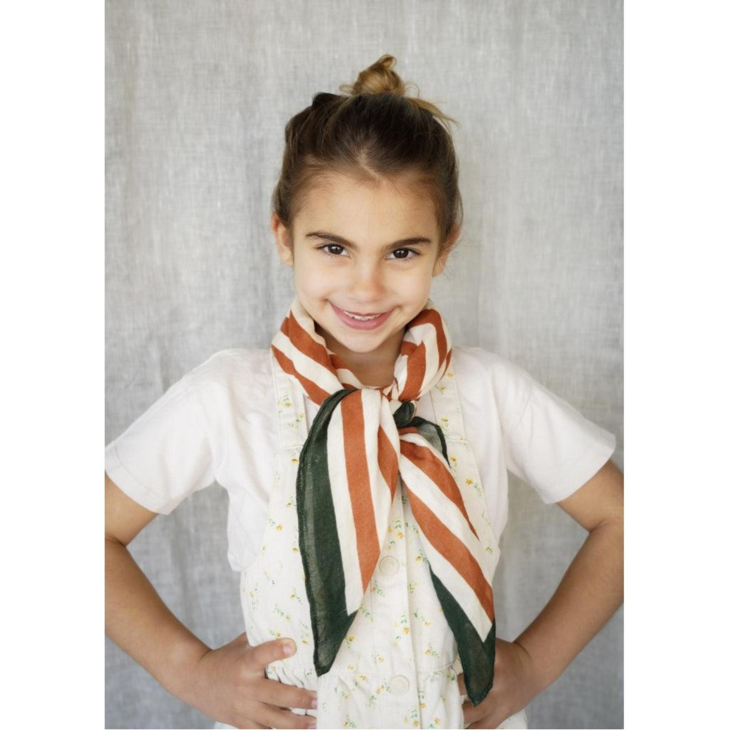 Head Scarf in Atlas and Tierra Stripes