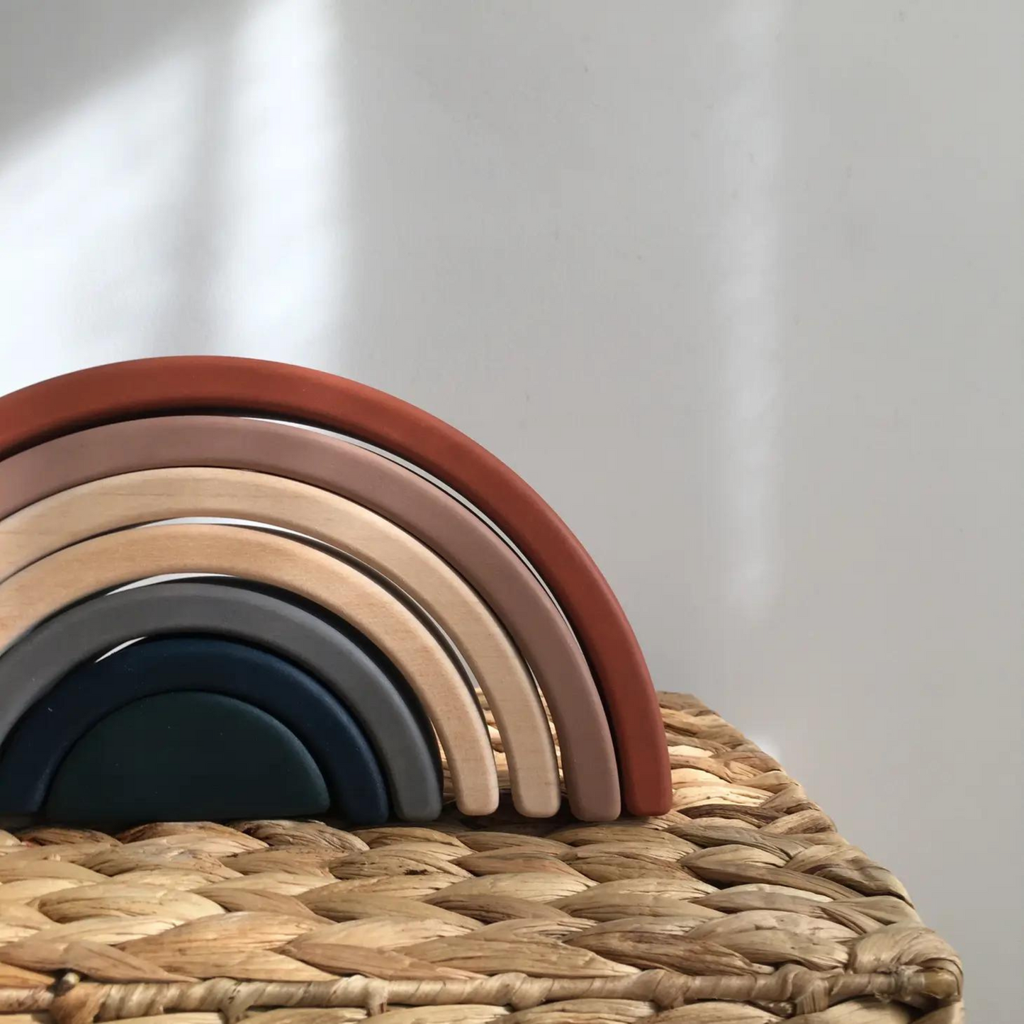 Wooden Rainbow Toy Arch Stacker