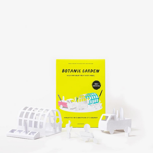 Holiday Eco Friendly Paper Toy Gift To Color and Build - Botanic Garden