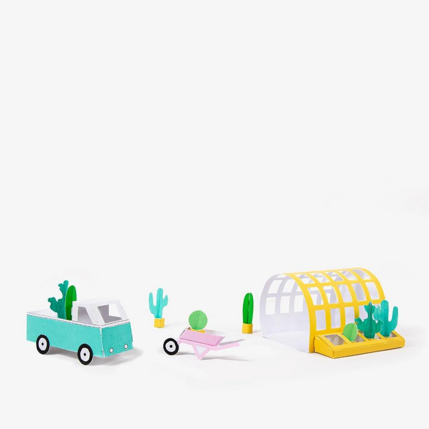 Holiday Eco Friendly Paper Toy Gift To Color and Build - Botanic Garden