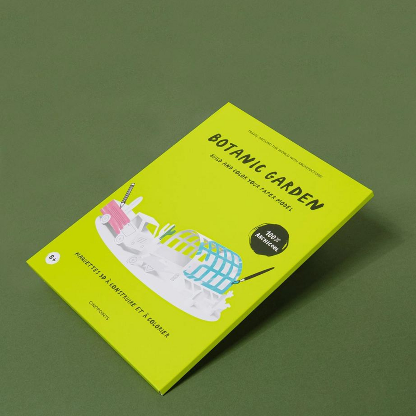 Holiday Eco Friendly Paper Toy Gift To Color and Build - Botanic Garden