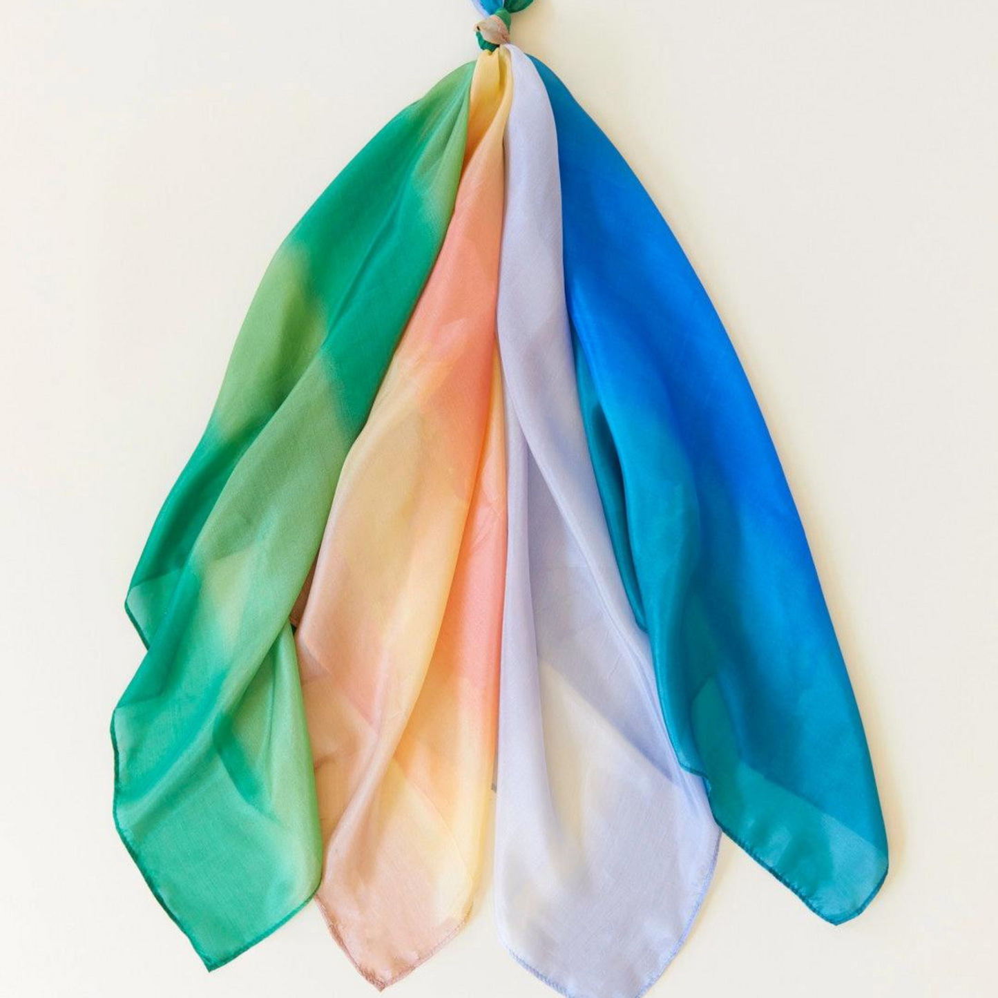 Mini Earth Playsilk - Open- Ended,100% Natural, Silk Toy in Ocean Color