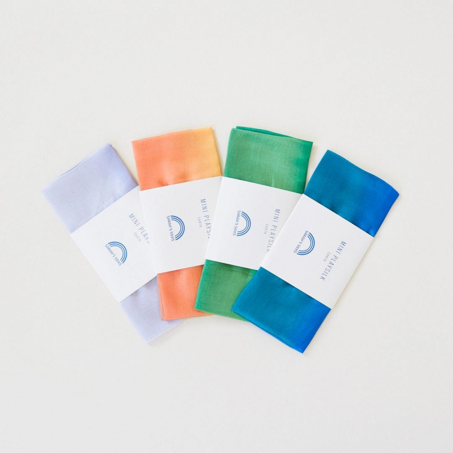 Mini Earth Playsilk - Open- Ended,100% Natural, Silk Toy in Ocean Color