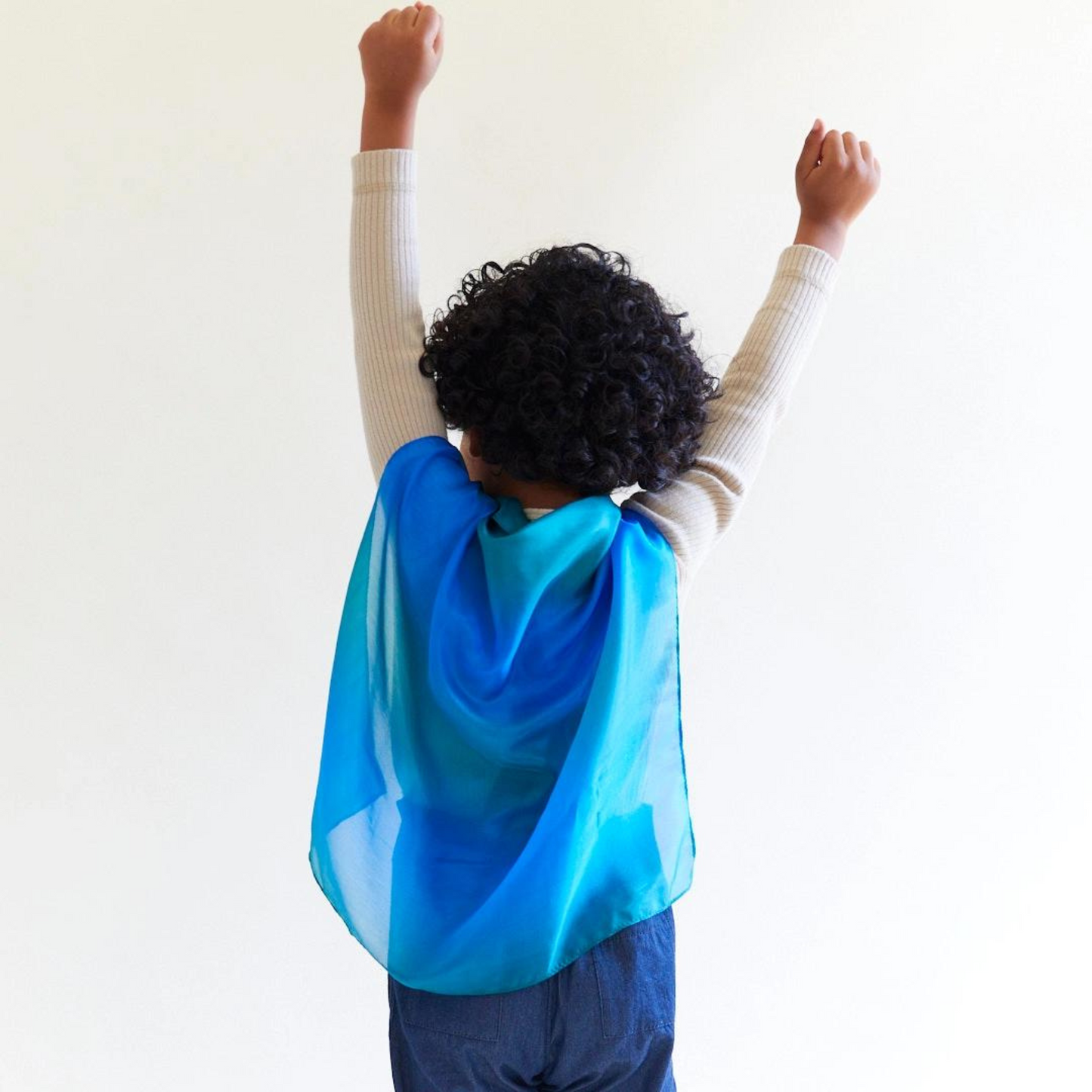 Mini Earth Playsilk - Open- Ended,100% Natural, Silk Toy in Ocean Color