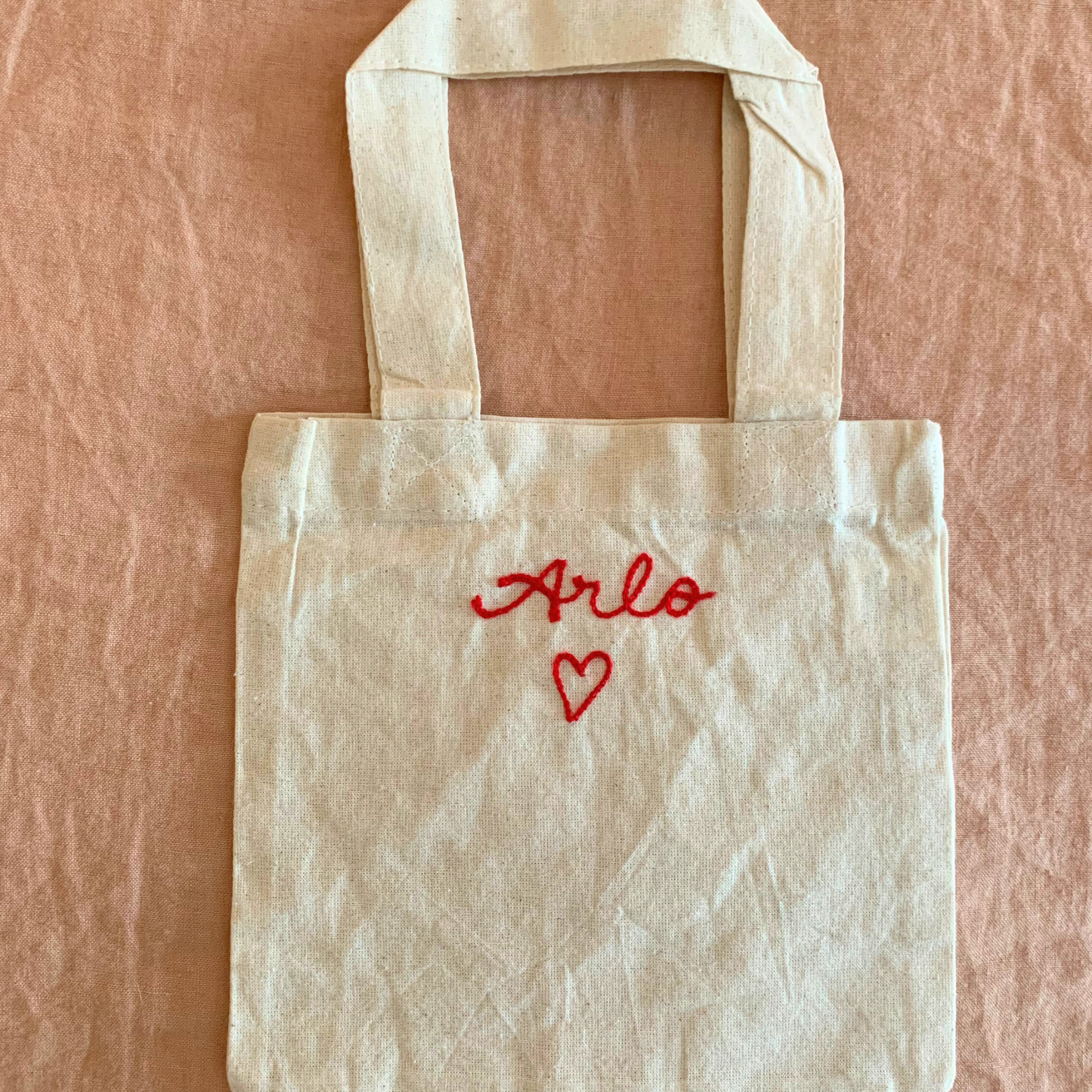 Spil Kids Personalized Chainstitch Embroidered Mini Tote Bag