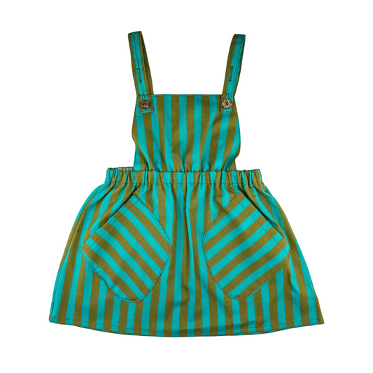 Striped Mint Gingerbread Dress - Various Sizes