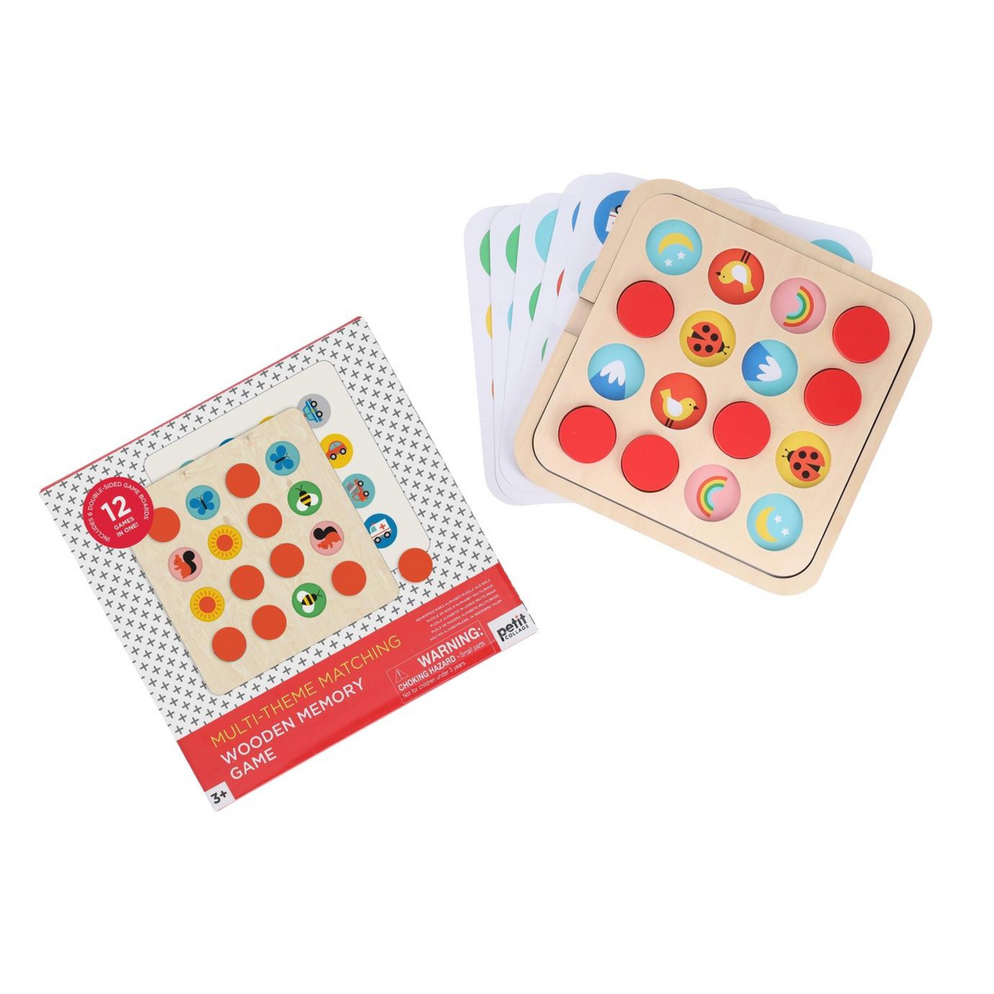 12-in-1 Matching Wooden Memory Game