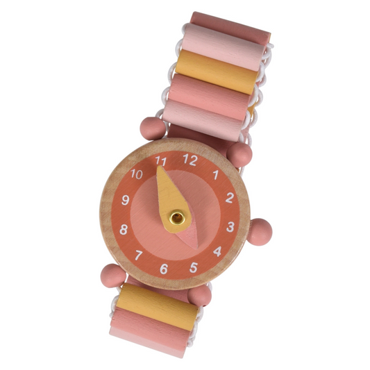 Pink Wooden Play Watch