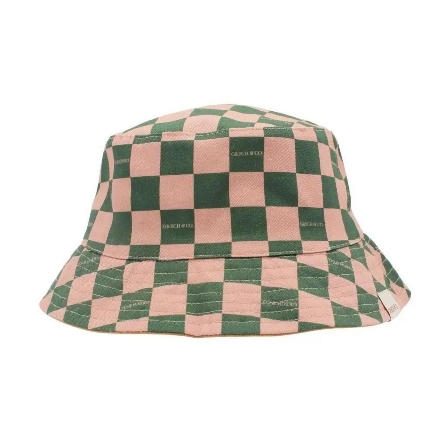 Reversible Bucket Hat in Sunset and Orchard Checks