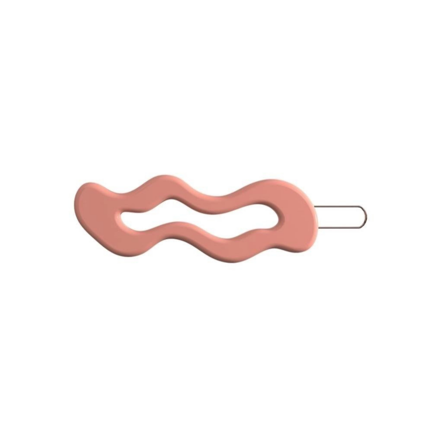 Wave Hair Clip in Coral Rouge