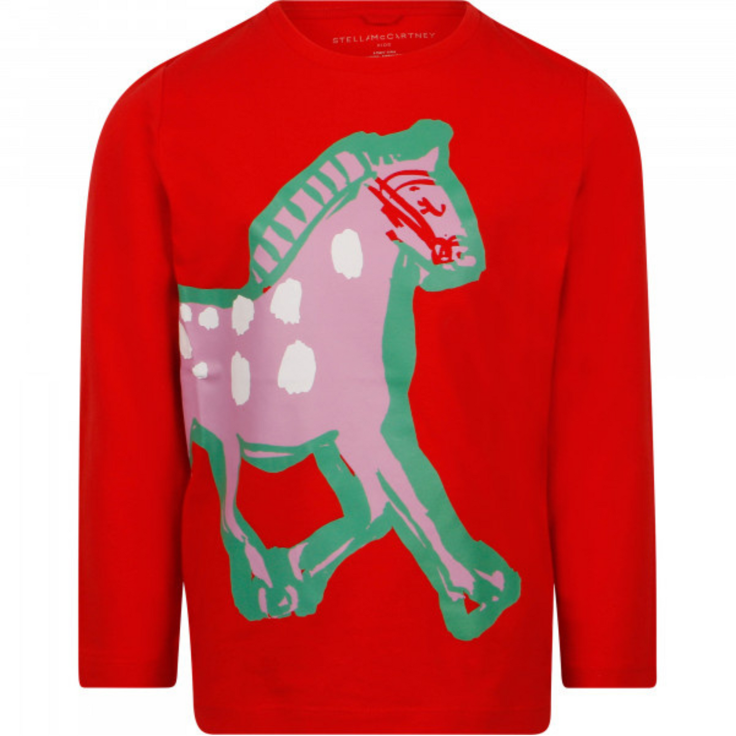 Horse Red Graphic Woven Shirt (Gently Used) - Size 8Y
