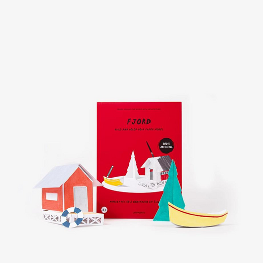 Holiday Eco Friendly Paper Toy Gift To Color and Build - Fjord