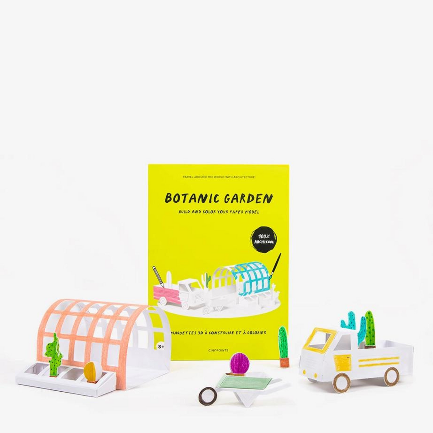Holiday Eco Friendly Paper Toy Gift To Color and Build - Botanic Garden