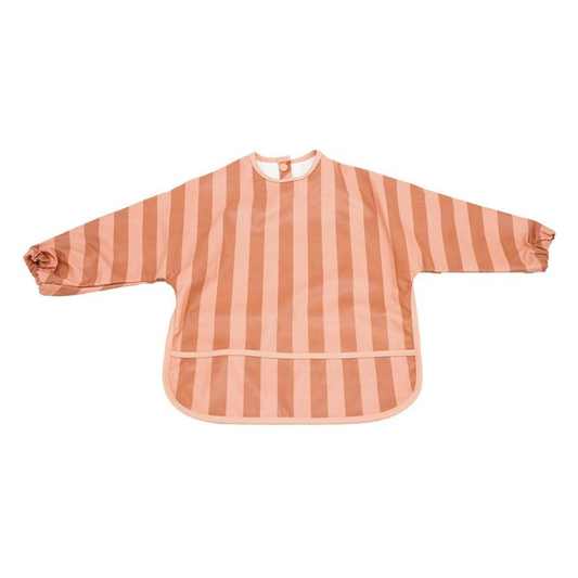 Smock Bib in Stripes Sunset and Tierra