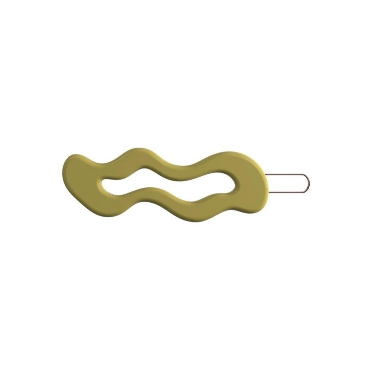 Wave Hair Clip in Chartreuse