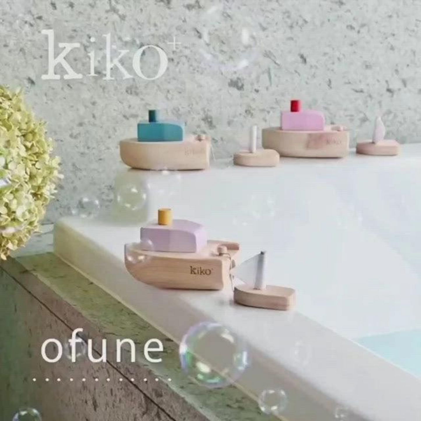 Ofune Wind-Up Boat - Pink