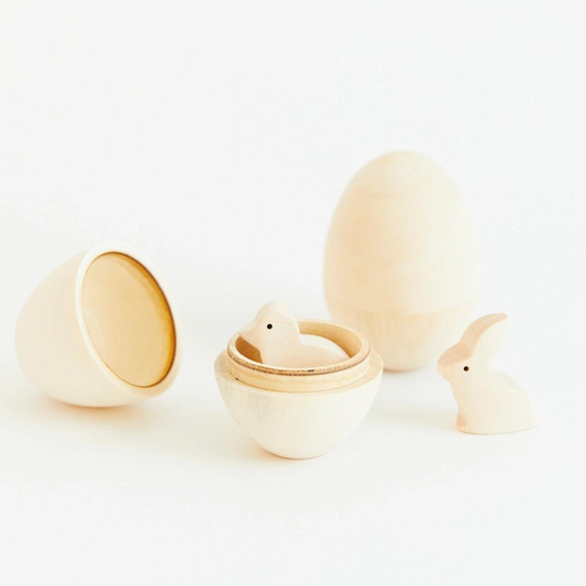 Wooden Eggs - Wooden Eggs That Open For Easter Baskets