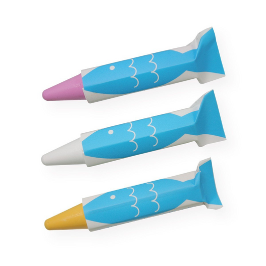 Bath Crayons 3 Colors - Shell (Yellow, White, Pink)