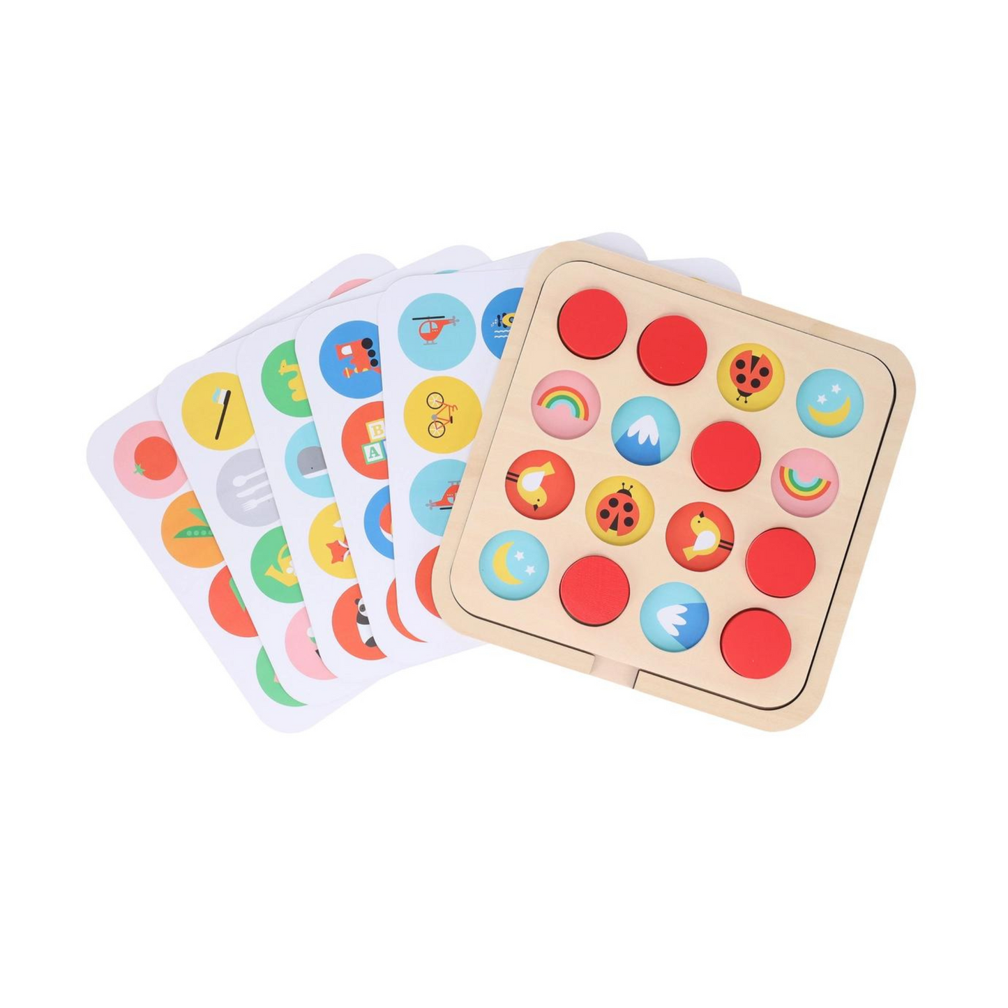 12-in-1 Matching Wooden Memory Game