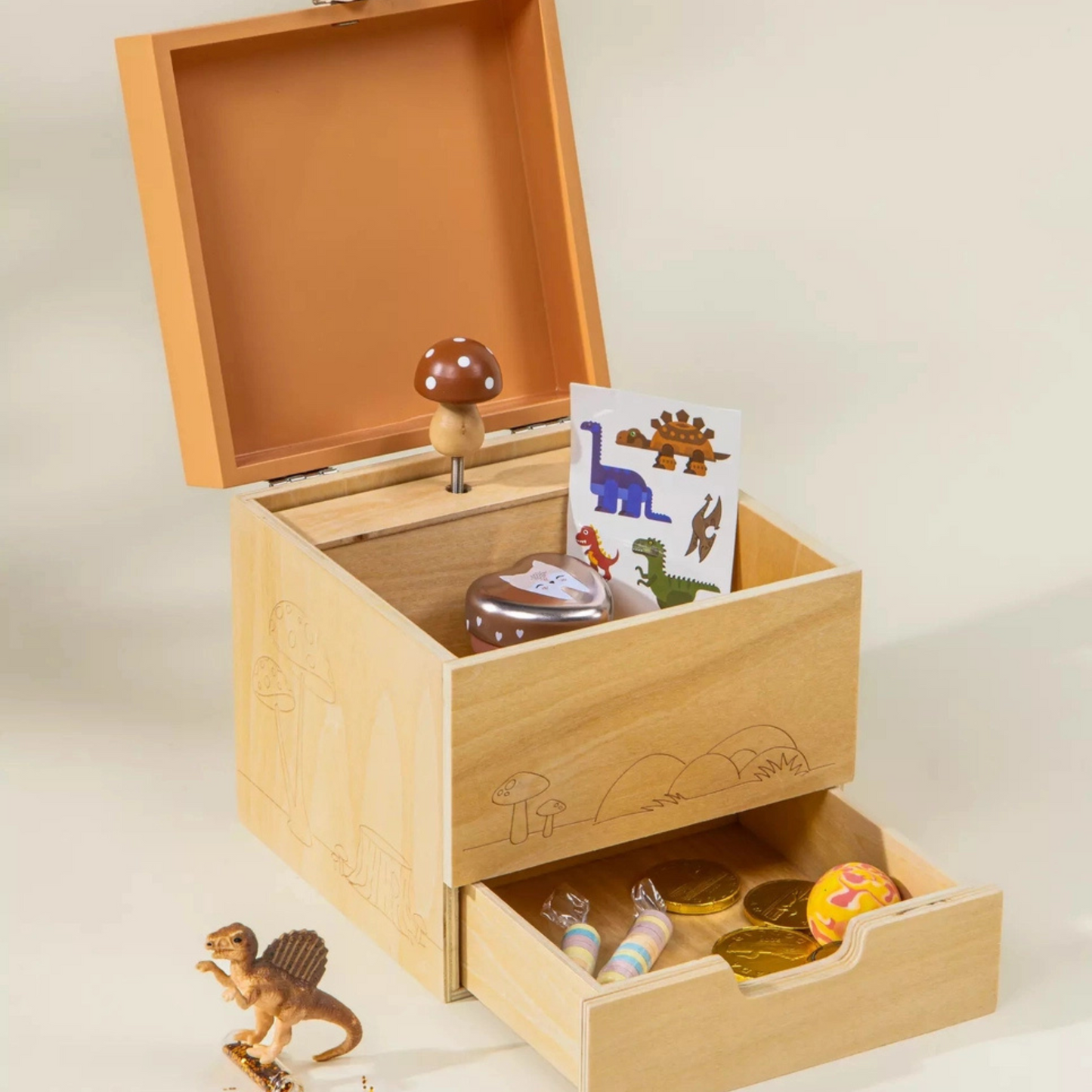 Wooden Musical Souvenir Box - Nature