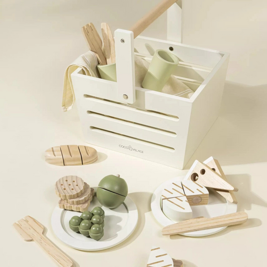 Wooden Picnic Playset and Accessories