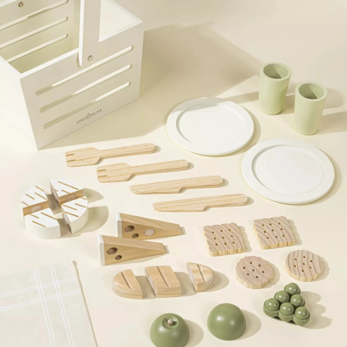 Wooden Picnic Playset and Accessories